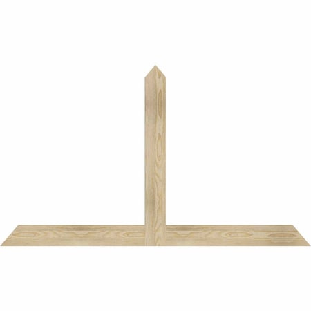 Ekena Millwork Portland Rough Sawn Timber Gable Bracket, Douglas Fir, 60"W x 35"H x 2"D x 4"F, 14/12 Pitch GBW060X35X0204POR00RDF